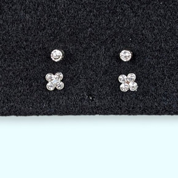(2/$20) Pair of Dainty Rhinestone Stud Earrings - Picture 2 of 5
